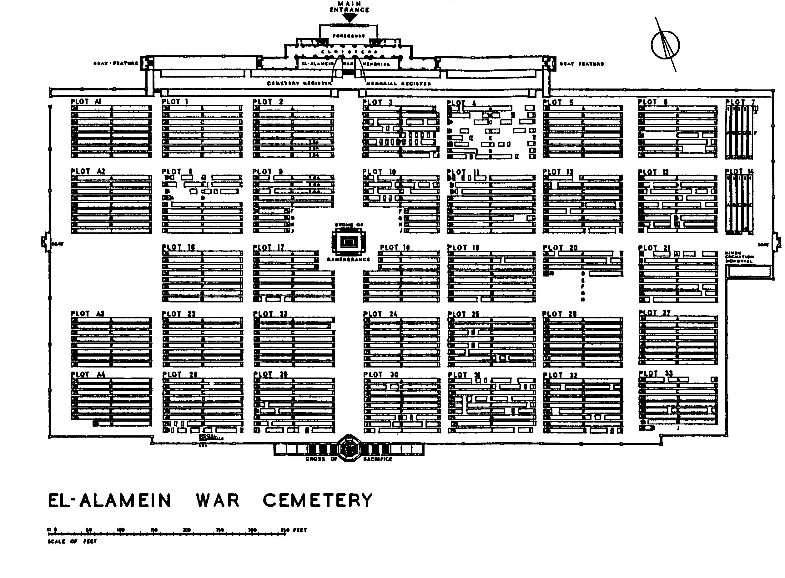 El Alamein War Cemetery plan
